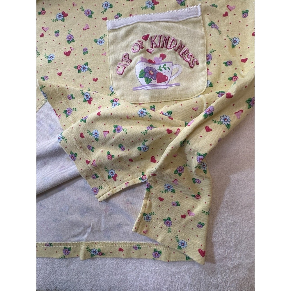 Mary Engelbreit Dream Wear  XL Nightgown Yellow Floral "Cup of Kindness" - Picture 9 of 12
